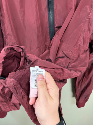 Stone Island Red Nylon Metal Smock