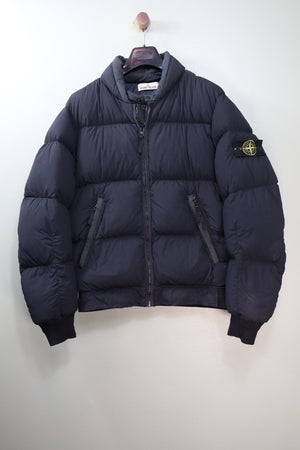 Stone Island Black Organic Feel Tela Down Jacket