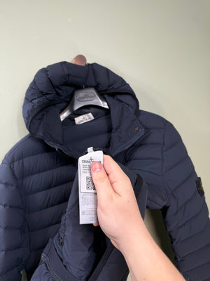 Stone Island Navy Loom Woven Down Jacket