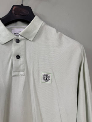 Stone Island Pastel Green Regular Fit Polo