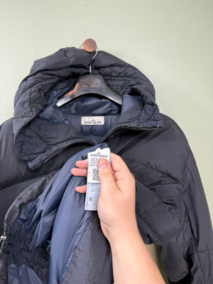 Stone Island Navy Nylon Metal Watro Ripstop Down Jacket