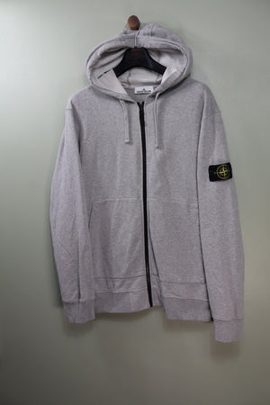 Stone Island Grey Zipped Hoodie