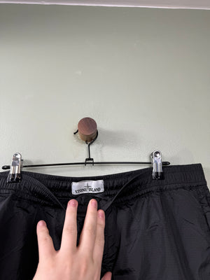 Stone Island Black Nylon Metal Cargo Bottoms