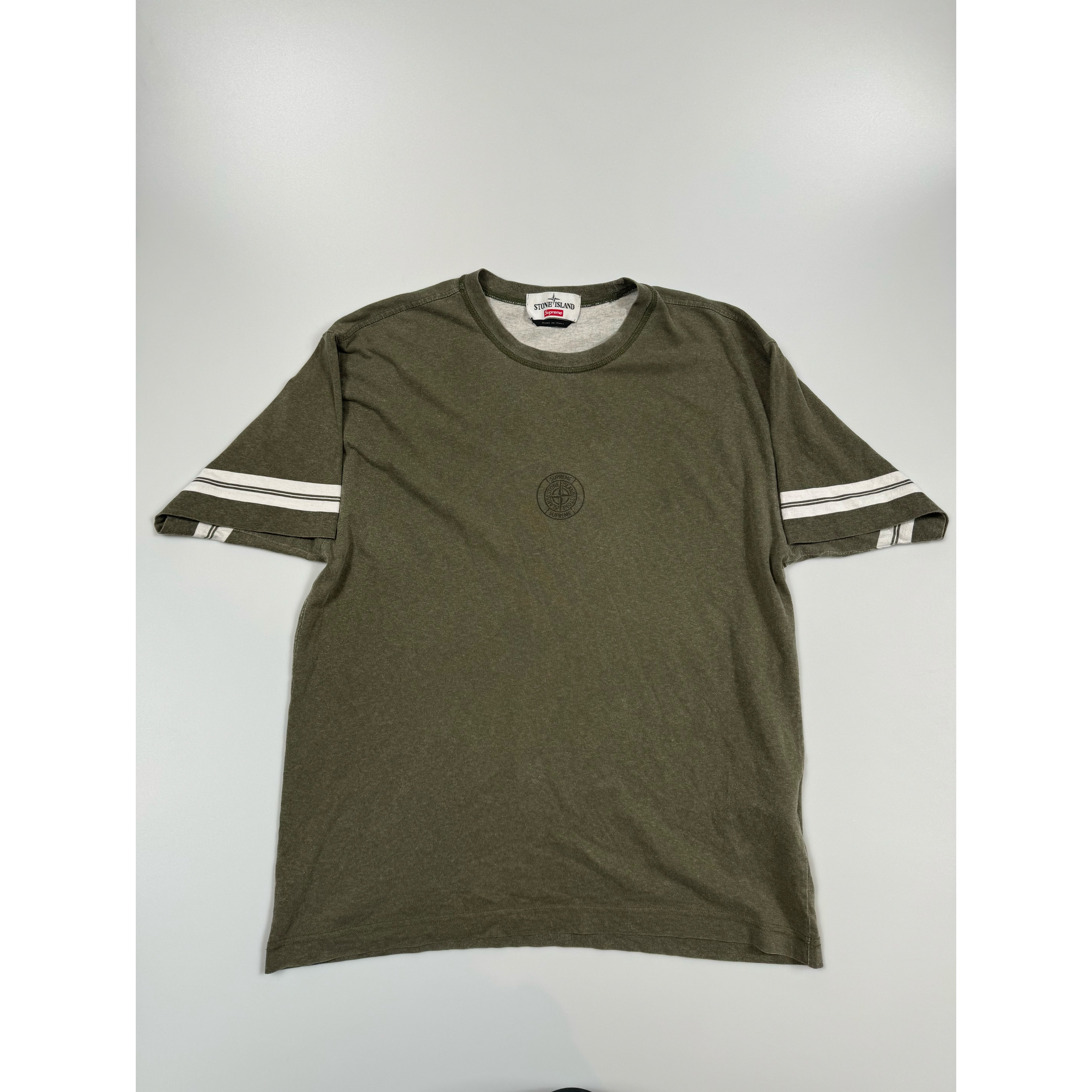 Stone Island x Supreme Khaki Tee HeatfromTS