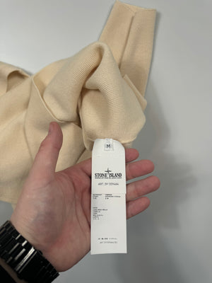 Stone Island Beige Ribbed Knit Jumper