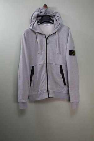 Stone Island Grey Zipped Hoodie