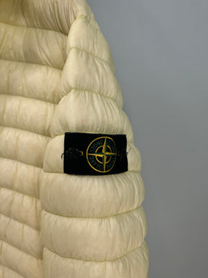 Stone Island Yellow Garment Dyed Micro Yarn Down Jacket