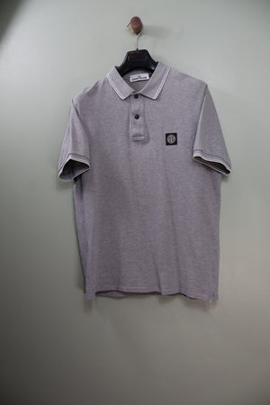 Stone Island Grey Slim Fit Polo