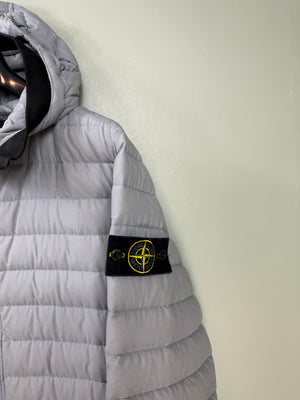 Stone Island Grey 0-Cotton/ R-Nylon Tela Down Jacket