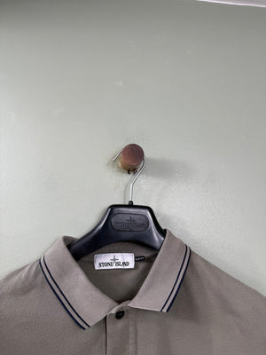 Stone Island Khaki Slim Fit Polo