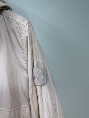 Stone Island Beige Ghost 50 Fili Resinata Parka Jacket
