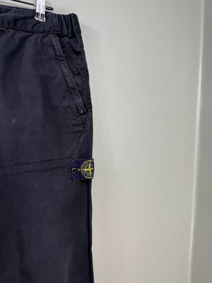 Stone Island Black RE-T Cargo Bottoms