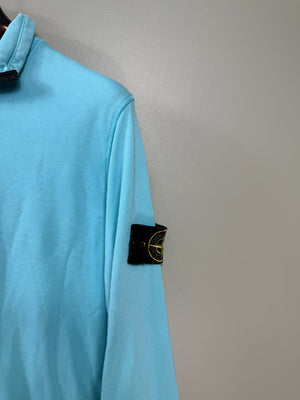Stone Island Aqua Blue 1/4 Zip Jumper