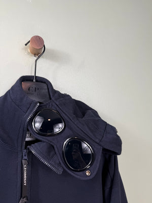 C.P. Company Navy 1/4 Zip Goggle Hoodie