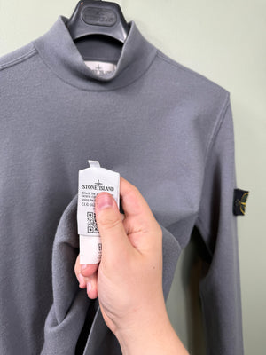 Stone Island Grey Mock Neck Jumper