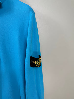 Stone Island Aqua Blue 1/4 Zip Jumper