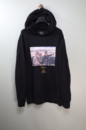C.P. Company x Barbour Black Hoodie