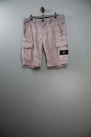 Stone Island Beige SL Cargo Shorts