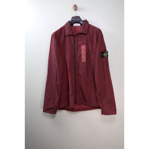 Stone Island Burgundy Nylon Metal Overshirt