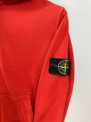 Stone Island Orange Zipped Hoodie