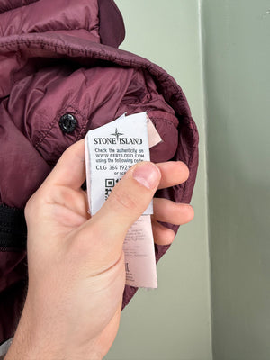 Stone Island Burgundy Micro Yarn Down Gilet
