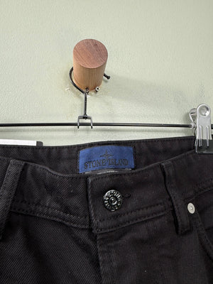 Stone Island Black Straight Denim Research Jeans