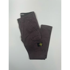 Stone Island Burgundy SK Cargo Bottoms
