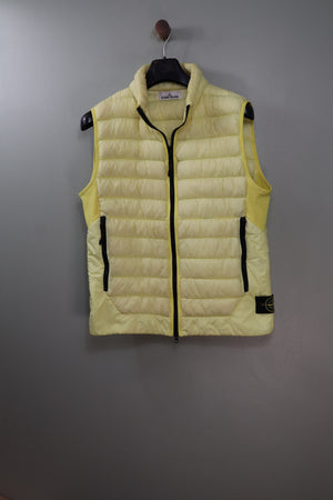 Stone Island Yellow Micro Yarn Down Gilet