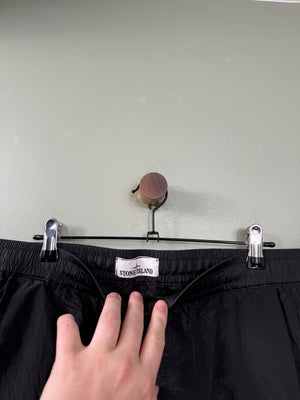Stone Island Black RE-T Nylon Metal Cargo Bottoms