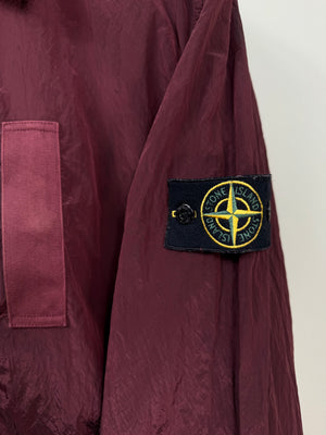 Stone Island Red Nylon Metal Overshirt