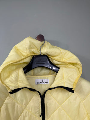 Stone Island Yellow Quilted Micro Yarn Down Jacket