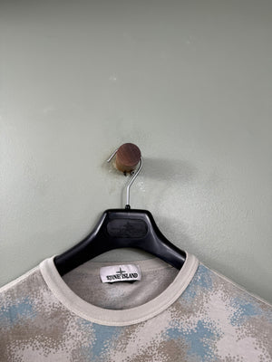 Stone Island Beige Camo Devore T-Shirt