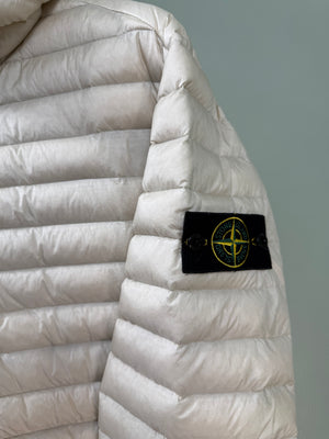 Stone Island Beige Loom Woven Down Jacket