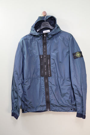 Stone Island Green And Blue Nylon Metal Weft Watro Jacket