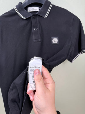 Stone Island Black Slim Fit Polo