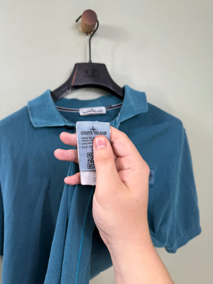 Stone Island Blue Slim Fit Polo