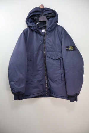 Stone Island Navy Opaque Nylon Twill Balaclava Down Jacket