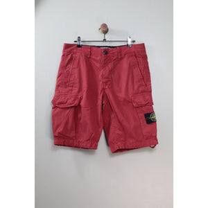 Stone Island Red SL Cargo Shorts
