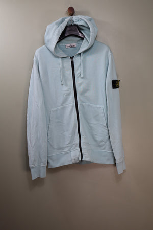 Stone Island Baby Blue Zipped Hoodie