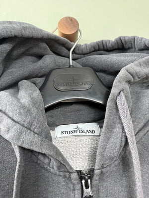 Stone Island Grey Zipped Hoodie