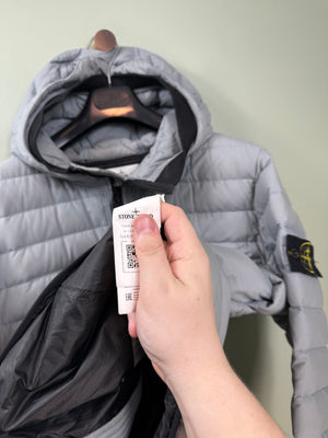 Stone Island Grey 0-Cotton/ R-Nylon Tela Down Jacket