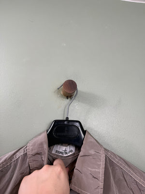 Stone Island Silver Nylon Metal Overshirt