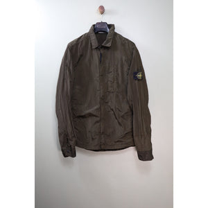 Stone Island Khaki Nylon Metal Overshirt