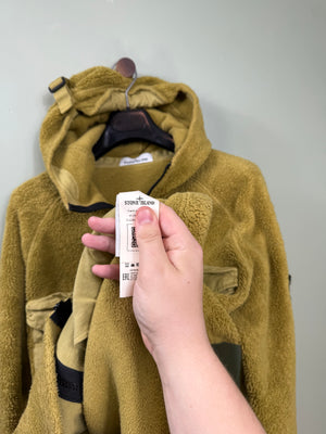 Stone Island Yellow Teddy Fleece Hoodie