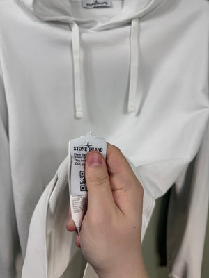 Stone Island White Hoodie