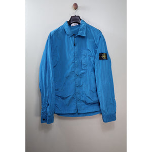 Stone Island Blue Nylon Metal Overshirt