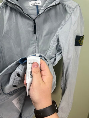 Stone Island Light Grey Nylon Cotton Batavia Jacket