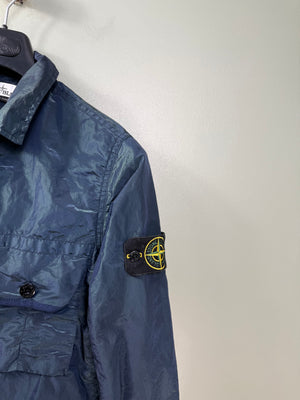 Stone Island Blue/Green Nylon Metal Weft Overshirt