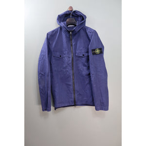 Stone Island Navy Hooded Overshirt
