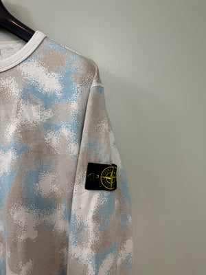 Stone Island Beige Camo Devore Jumper